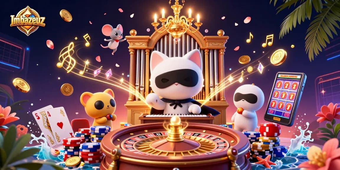Imbazeuz menghadirkan petualangan kasino berkilau dengan koin emas dan hiasan slot yang menawan.