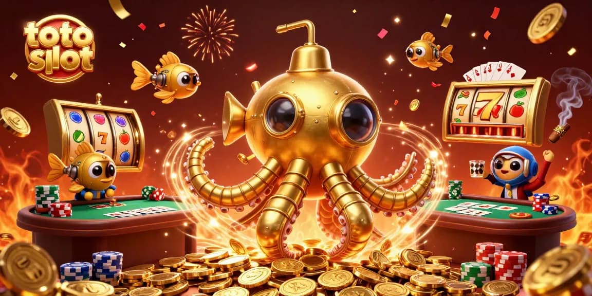 Memenangkan permainan toto slot dengan slot gacor bersamaan dengan karakter laut unik dan suasana kasino yang semarak.