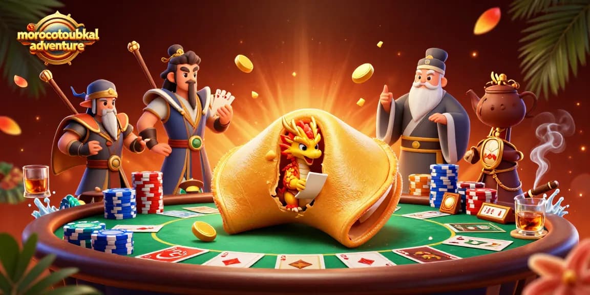 Win at moroccotoubkaladventure with a dynamic illustration featuring gaming action elements.