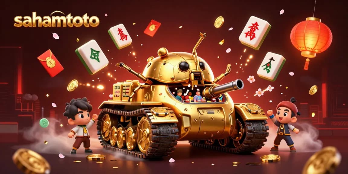 Bermain di sahamtoto dengan kegembiraan di kasino miniatur dalam tank, dikelilingi oleh simbol keberuntungan.