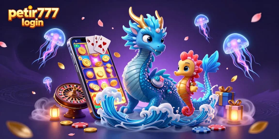 Join the excitement with petir777 login as you see a majestic water dragon and sea-themed casino elements!