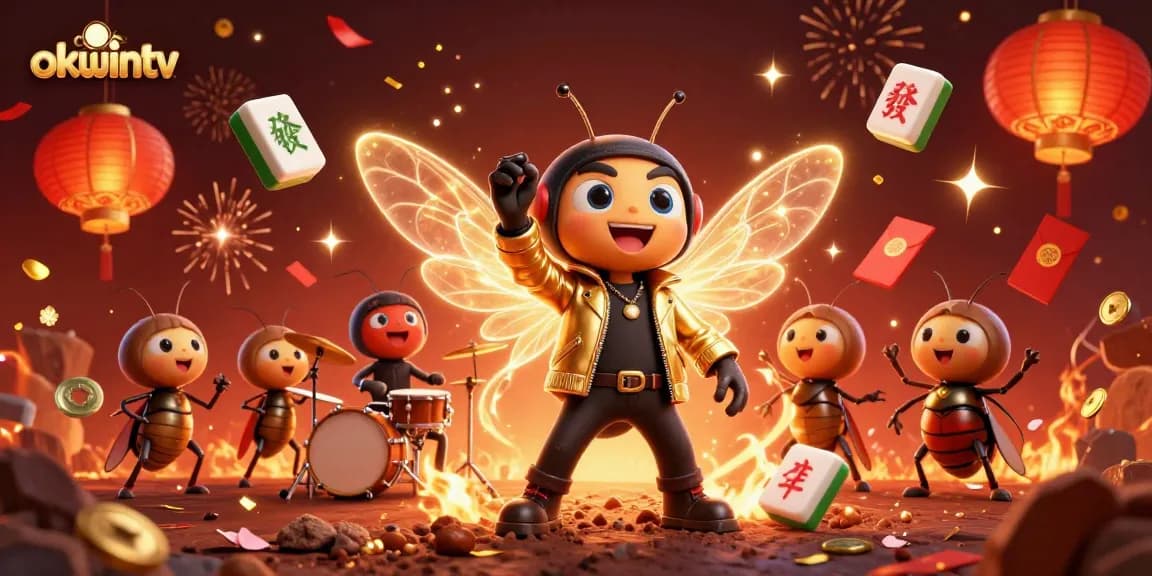 Experience the excitement of okwintv with vibrant characters and dynamic casino-themed elements.