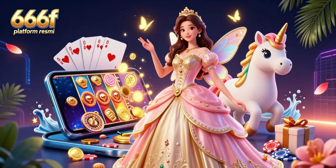 Experience the thrill of gaming at 666f platform resmi with a glamorous scene featuring slot games and winning chances.