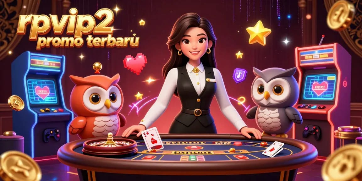 Experience the excitement of rpvip2 promo terbaru with our vibrant casino scene featuring engaging dealers and game elements.