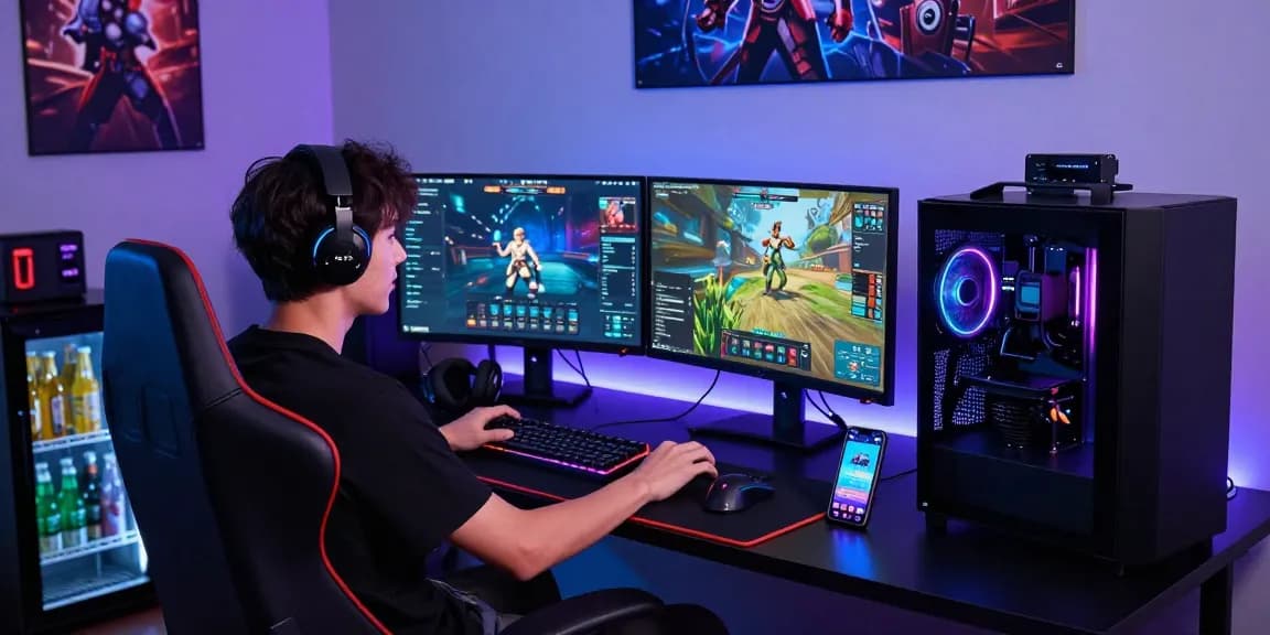 Pengalaman bermain LUXURY777 Online dengan gamer antusias dan setup gaming modern yang menarik.