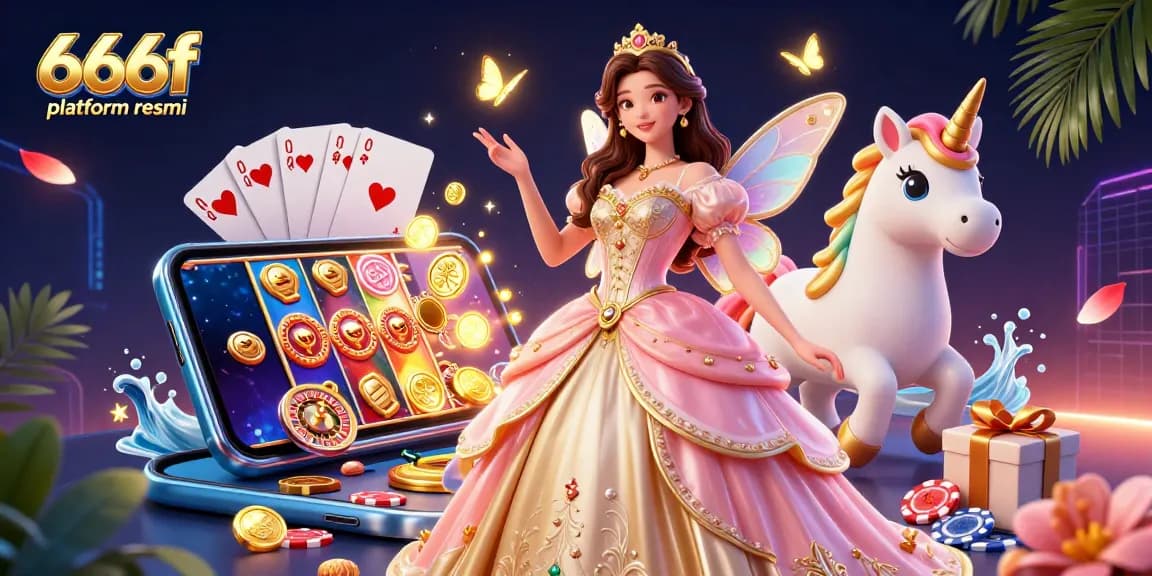 Experience the thrill of gaming at 666f platform resmi with a glamorous scene featuring slot games and winning chances.