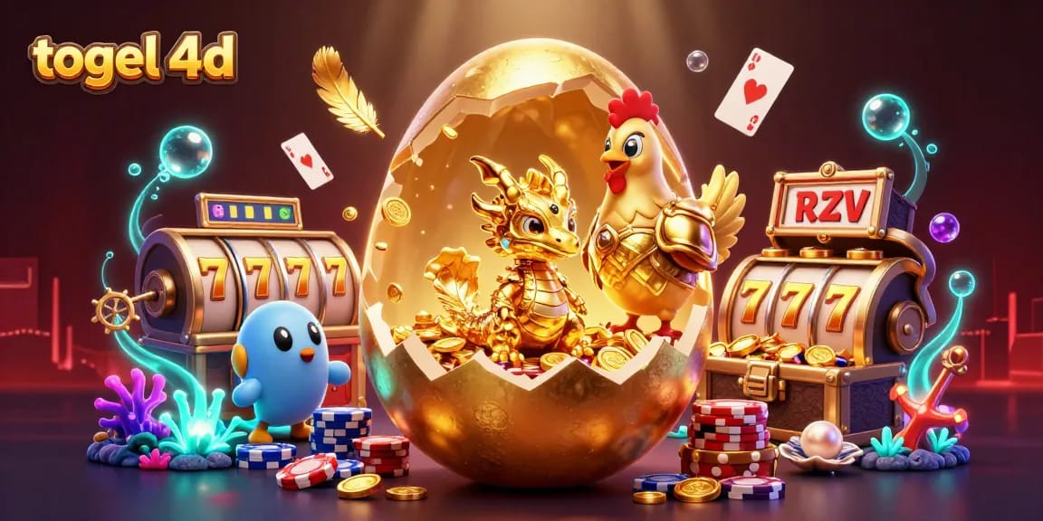 Permainan slot togel 4D dengan karakter emas yang menarik dan detail luar biasa.
