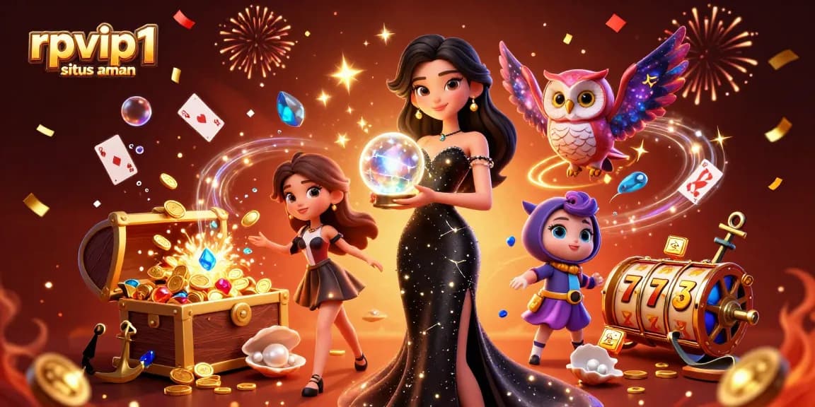 Experience the magic of rpvip1 situs aman with engaging casino elements and vivid characters.