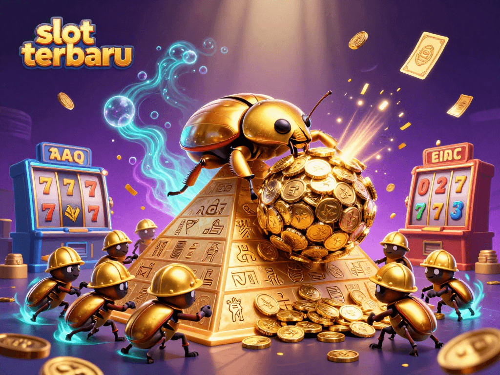 Spin the slots latest at "slot terbaru" in this vibrant 3D illustration filled with lucky icons.