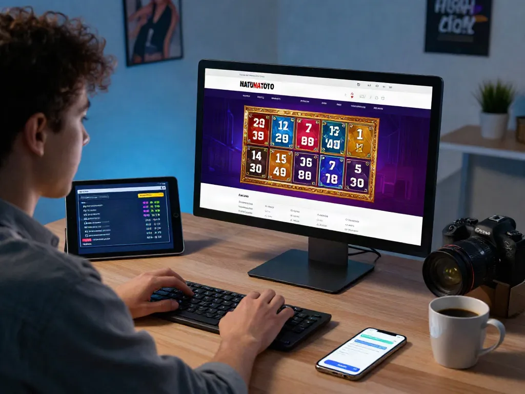 Pengguna melakukan natunatoto login di situs taruhan 4D terpercaya dengan fokus di layar komputer.