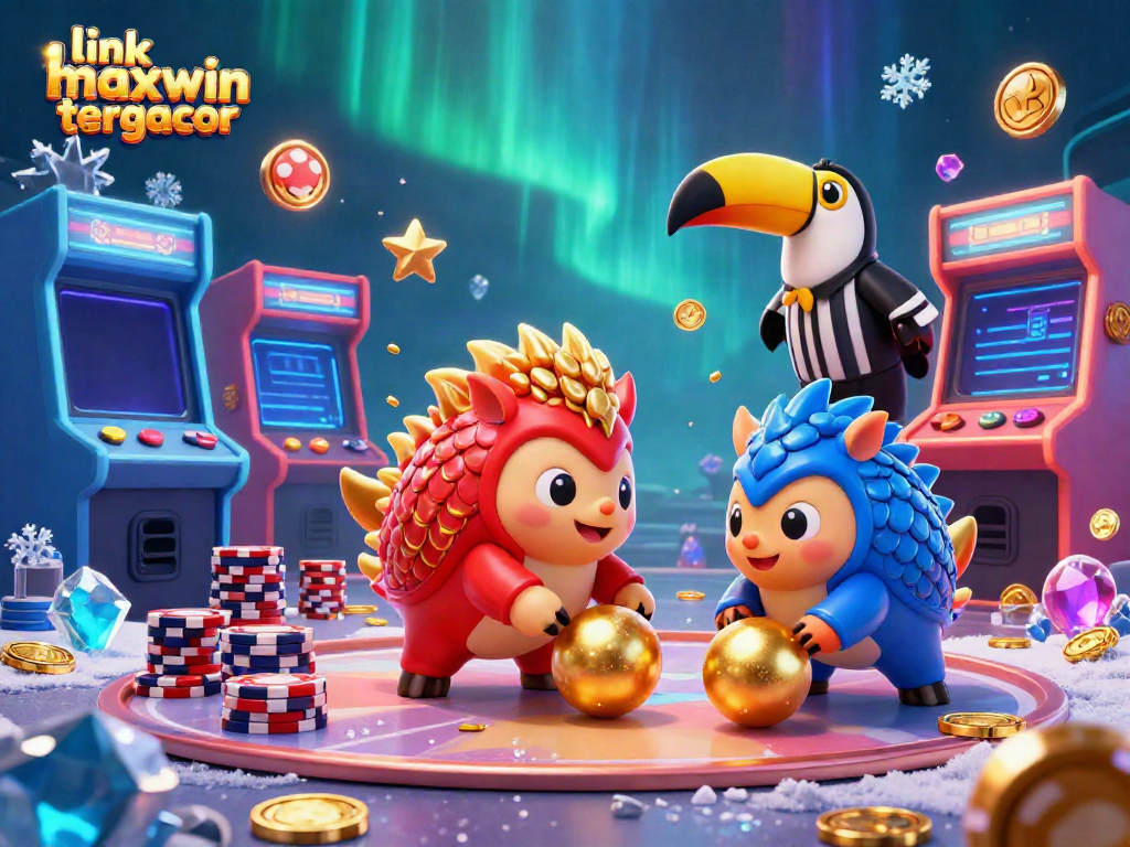Experience the thrill of gambling with the link maxwin tergacor as rival pangolins compete in a vibrant casino scene.
