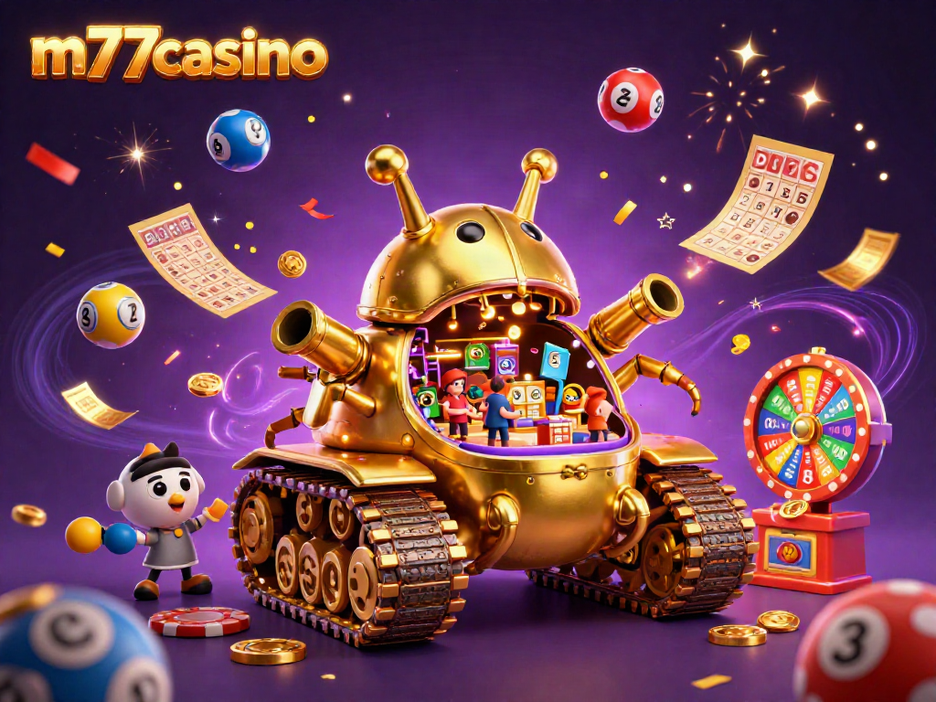 m77casino menawarkan pengalaman kasino mini di dalam tank kelepeng emas yang megah.