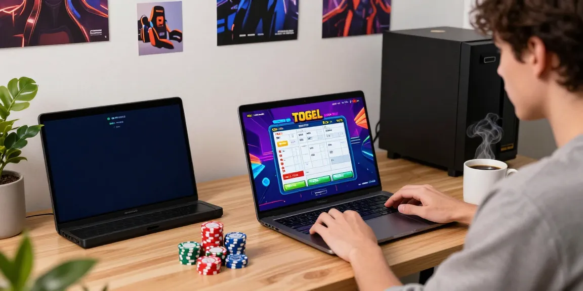 Pengguna asyik bermain buntogel di laptop dengan grafik permainan yang menarik.