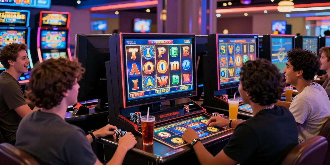 Permainan slot online NAGAHOKI303 yang penuh warna dan kegembiraan di lingkungan kasino modern.