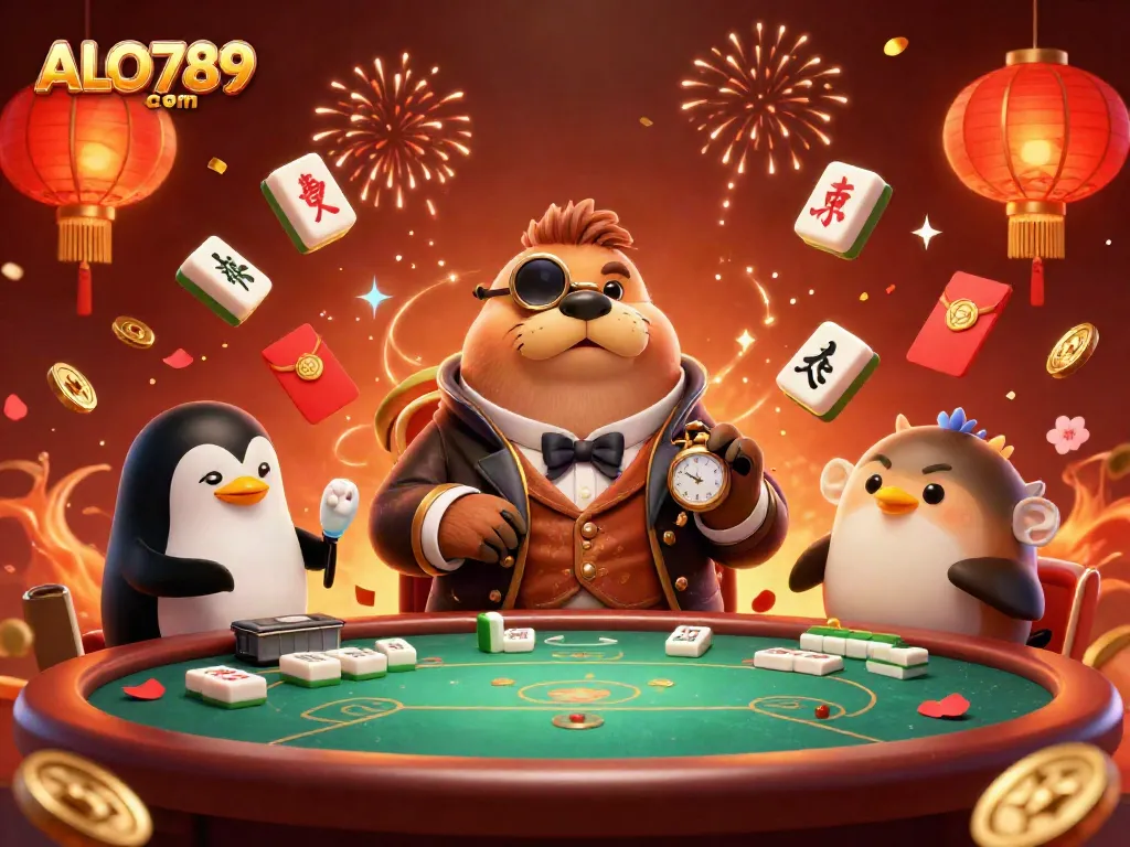 Feel the excitement of ALO789 com as players engage in an underwater poker game amidst vibrant decorations.