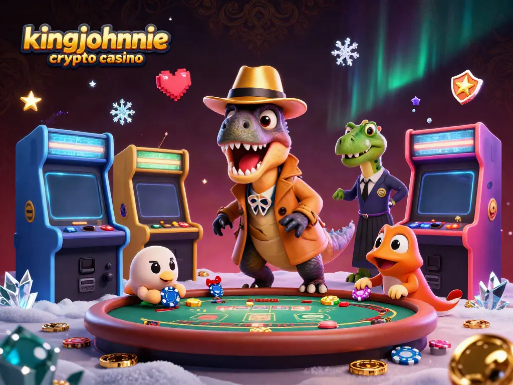 Experience the excitement at kingjohnnie crypto casino with vibrant characters and engaging casino elements.