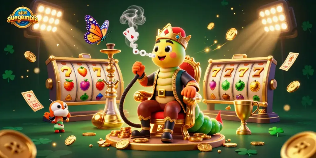 Engage in thrilling action with slotgembirabola as a cartoon caterpillar master rules the casino world.