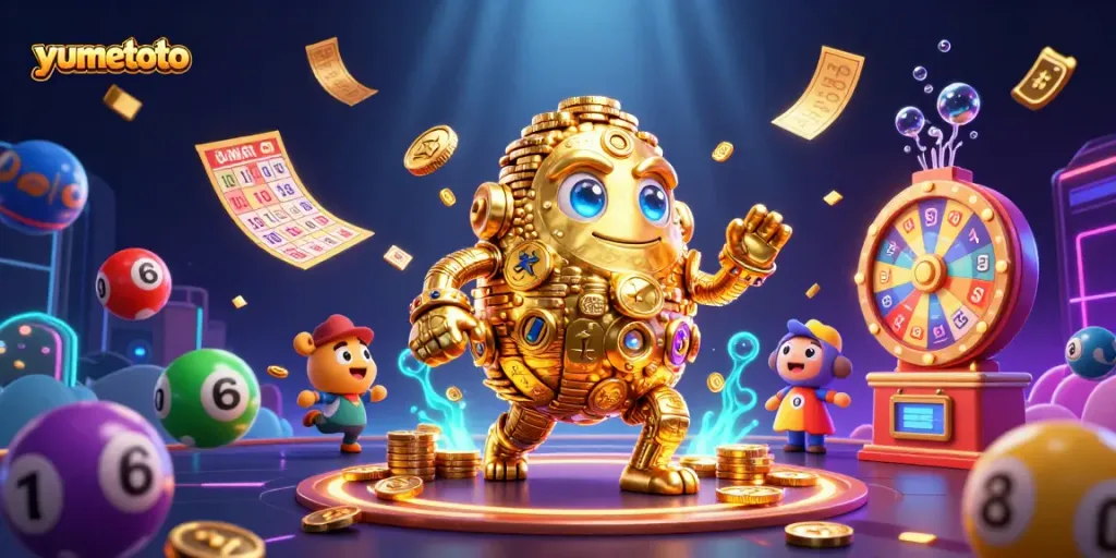 Engage in thrilling lottery experiences with yumetoto's vibrant 3D digital artwork.