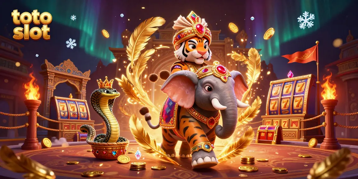 Mainkan toto slot dengan gambar maharaja dan gajah, simbol keberuntungan melimpah.