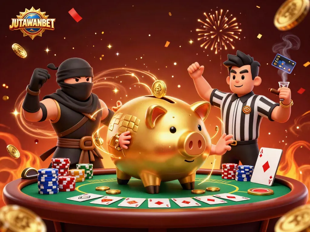 Experience thrilling wins at JUTAWANBET with a dynamic gaming showdown featuring a sumo wrestler and ninja