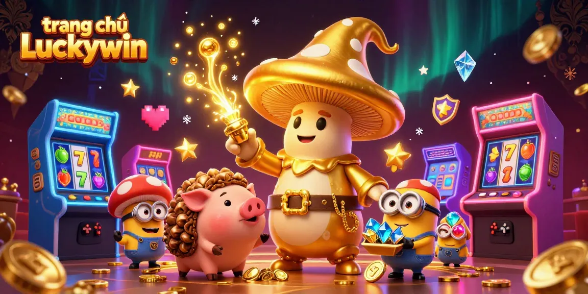 Experience the magic of trang chủ Luckywin with a captivating slots illustration featuring enchanting characters and gaming elements.