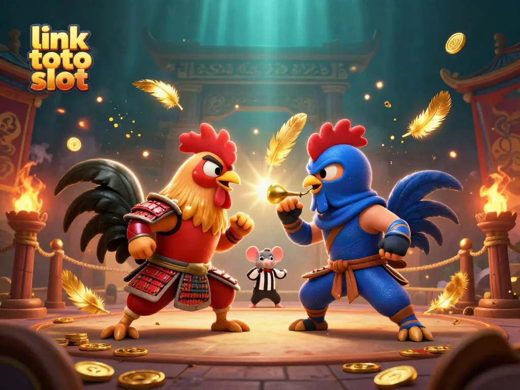 Melihat link toto slot dari duel ayam tempur 3D yang menakjubkan di arena dengan efek dramatis.
