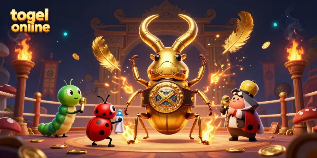 Menangkap momen di dunia togel online dengan karakter unik dalam arena berkilau.