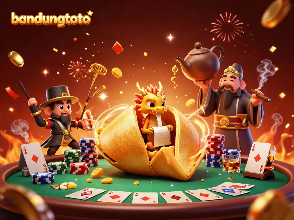 Experience thrilling action at bandungtoto with a dynamic 3D illustration showcasing casino fun.