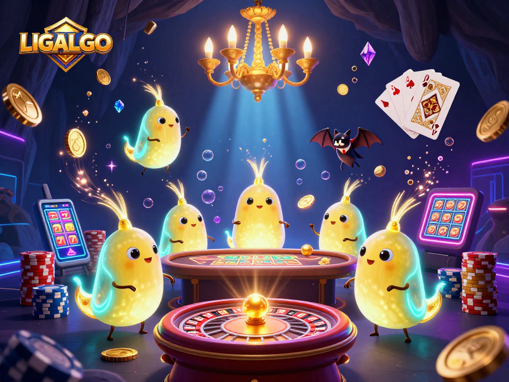 LIGALGO offers immersive casino experience with glowing elements and engaging gameplay enhancements.