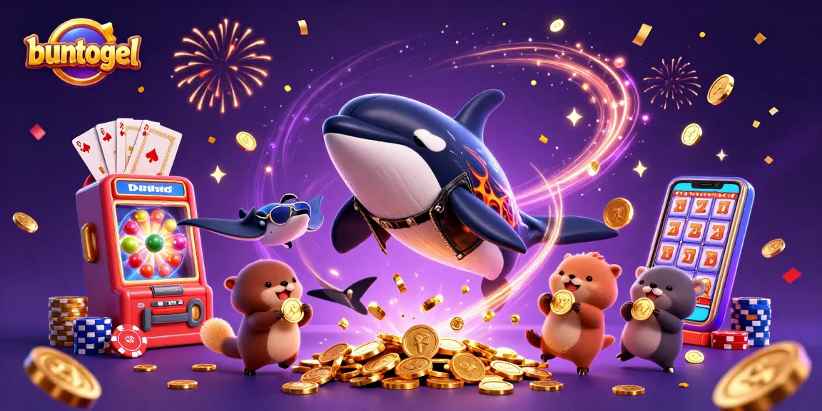 Experience big wins with Buntogel's explosive casino art featuring vibrant characters and thrilling game elements.