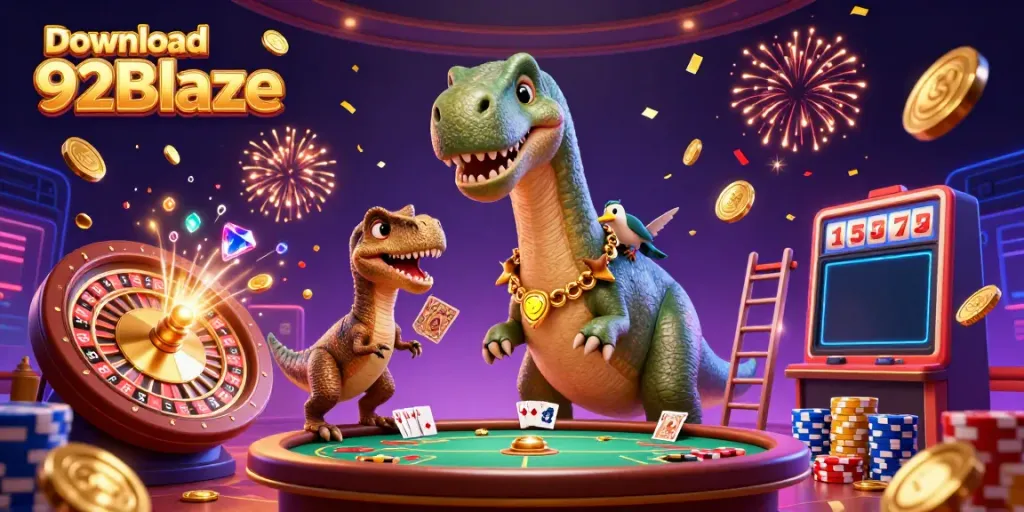 Engage in exciting gameplay with the Download 92Blaze app, offering vibrant casino-themed visuals and thrilling features.