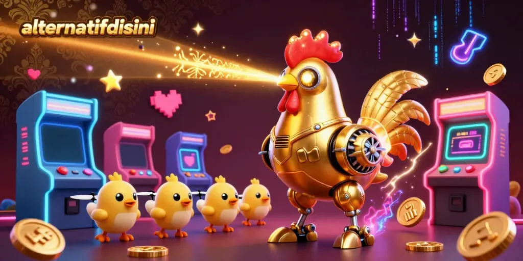 Experience thrilling gameplay at alternatifdisini with cartoon characters battling in a vibrant game scene.