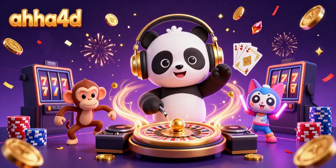 AHHA4D menghadirkan suasana menyenangkan dengan panda DJ, monyet breakdance, dan kucing berpendar.