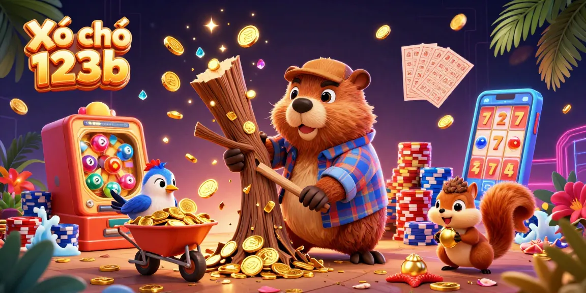 Xổ số 123b showcases exciting lottery elements with vibrant characters and dynamic gameplay.