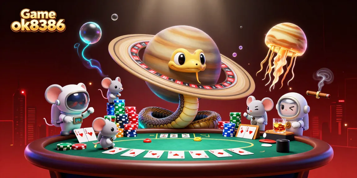 Experience the thrill of Game ok8386 as astronauts bet on a cosmic roulette.