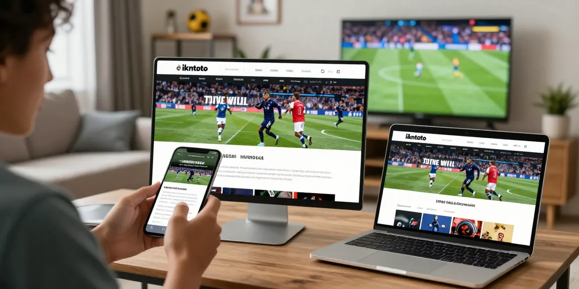Portal ikntoto yang menampilkan berita olahraga terbaru dengan pengguna yang aktif menjelajah informasi di ponsel.