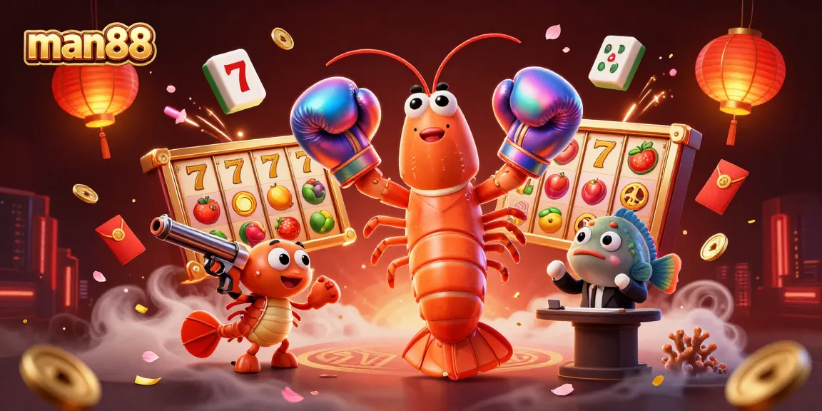 man88 engages players with an exciting casino slots scene featuring colorful characters and vibrant games.