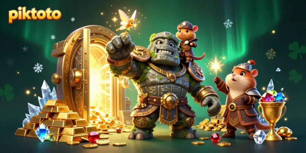 Piktoto brings the magic with a golem guardian, fairy, and knight enhancing winning chances.