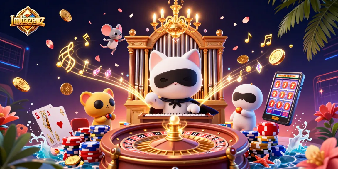 Imbazeuz menghadirkan petualangan kasino berkilau dengan koin emas dan hiasan slot yang menawan.