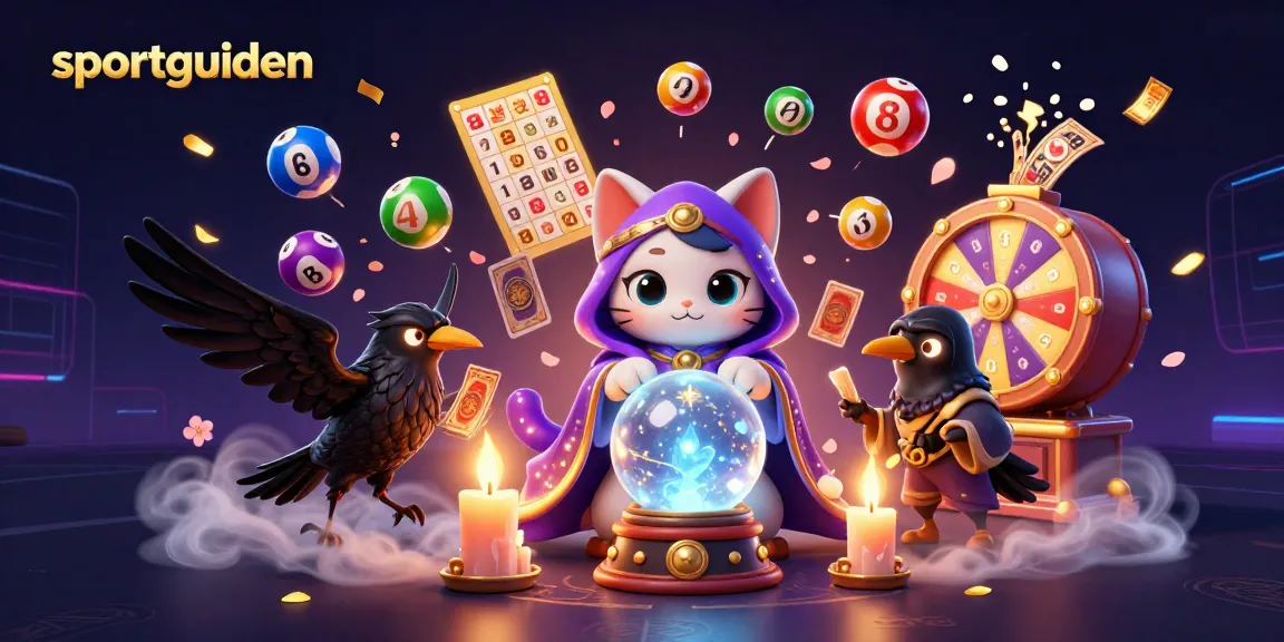 Sportguiden menghadirkan ilustrasi magis dengan kucing peramal, burung gagak, dan elemen judi yang menggembirakan.