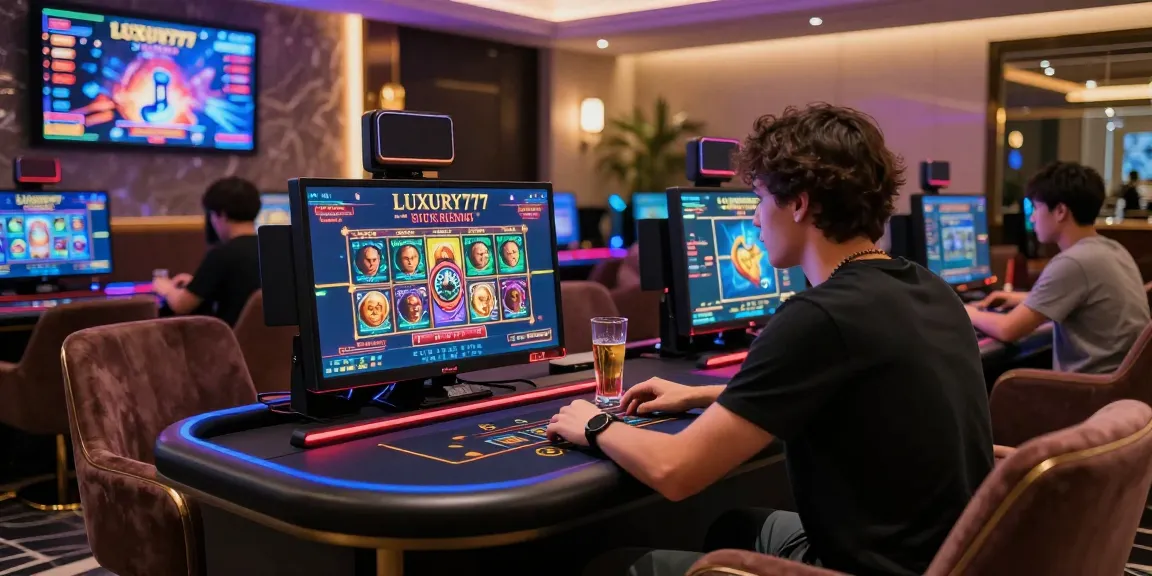 Pengalaman bermain LUXURY777 Situs Resmi Terbaru di lounge permainan mewah dengan pemain yang terfokus.
