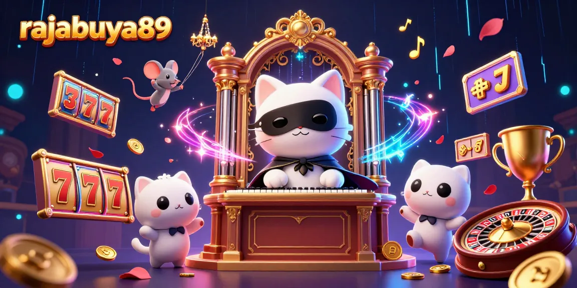 Engage with the vibrant world of rajabuya89 as characters interact with dynamic slot elements and casino excitement.