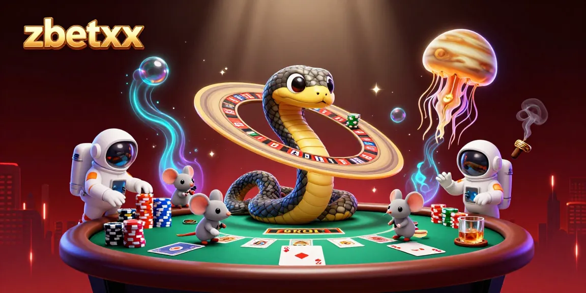 Engage in thrilling bets with zbetxx at the cosmic casino featuring cartoon characters in a dynamic scene.