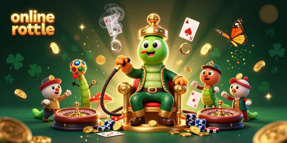 Experience thrilling online roulette with a vibrant 3D casino scene full of roulette wheels, poker chips, and golden coins.