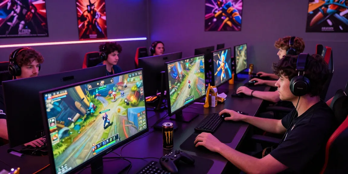 Gamers playing sc88 with colorful avatars and snacks in a lively atmosphere.